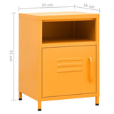Nightstand Mustard Yellow 35x35x51 cm Steel 336218