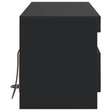 LED TV Cabinet Black Engineered Wood 897866