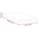 Mattress White and Grey 100 x 200 cm Memory Foam 4106327