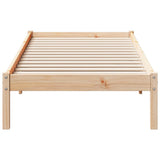 Extra Long Bed Frame without Mattress 80x220 cm Solid Wood Pine 852414