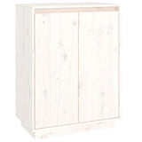Shoe Cabinet White 60x35x80 cm Solid Wood Pine 813531