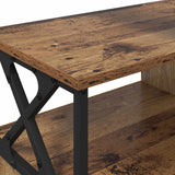 TV Cabinet Old Wood 90 x 33 x 45 cm Engineered Wood and Steel 881301
