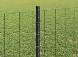 Welded Wire Fence 25 x 0.8 m PVC-Coated Steel Grey Mesh 3336139