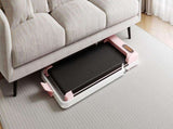 Folding Treadmill with Handrail & Adjustable Incline, 1-10 km/h Running Machine, Space Saving Low N601P303820P