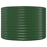 Garden Raised Bed Galvanised Steel 100x100x68 cm Green 319053