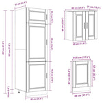 ZNTS 8 Piece Kitchen Cabinet Set Kalmar Old Wood Engineered Wood 3314819