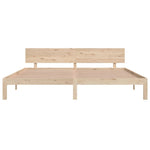 ZNTS Bed Frame without Mattress Solid Wood Pine 200x200cm 810515