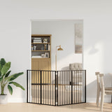 Dog Gate 2 pcs Black 100 x 80 cm Galvanised Steel 891992