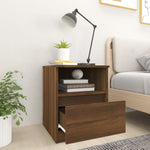 ZNTS Bedside Cabinets 2 pcs Brown Oak 40x40x50 cm Engineered Wood 815821