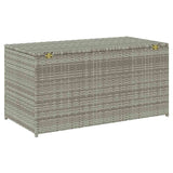 Garden Storage Box Poly Rattan 100x50x50 cm Grey 46473