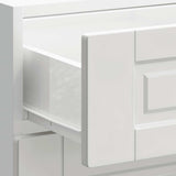 Kitchen Base Cabinet "Porto" High Gloss White Engineered Wood 854261