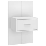 Bed Headboard with Cabinets White Engineered Wood 3115748
