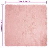 Faux Sheepskin Rug TAFALLA Pink 240 x 240 cm Polyester 42021556