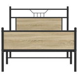 Bed Frame without Mattress Sonoma Oak 107x203 cm Engineered Wood 4106976