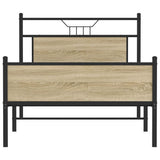 Bed Frame without Mattress Sonoma Oak 107x203 cm Engineered Wood 4106976