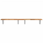 ZNTS Basin Shelf Wall Mounted Steel and Solid Wood Acacia 3302726