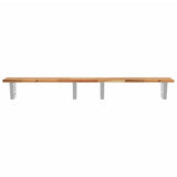 Basin Shelf Wall Mounted Steel and Solid Wood Acacia 3302734