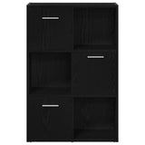 Book Cabinet/Room Divider Black Oak 60.5x30x90cm Engineered Wood 862473