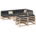 ZNTS 8 Piece Garden Sofa Set Solid Wood Pine 3299342