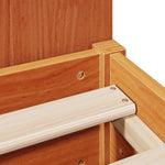 Bookcase Bed without Mattress Wax Brown 150x200 cm King Size Solid Wood Pine 3322947