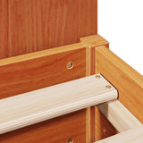 Bookcase Bed without Mattress Wax Brown 150x200 cm King Size Solid Wood Pine 3322947