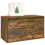 Hall Bench Smoked Oak Engineered Wood 80 cm Entryway Bench 816047