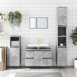 Bathroom Cabinet Concrete Grey 80x33x60 cm Engineered Wood 831648