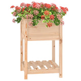 Planter with Shelf 54x54x81 cm Solid Wood Pine 823773