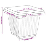 Plant Pots 24 pcs Black 16 x 16 x 14 cm Plastic 3403311