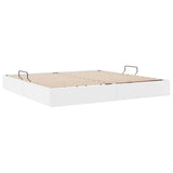 Storage Bed with Mattress Pure White 200 x 200 cm Faux leather 3369962