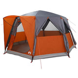 Cabin Tent 6-Person Grey and Orange 425 x 396 x 222 cm 42004025