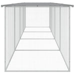 Chicken Cage with Roof Light Grey 403x98x90 cm Galvanised Steel 3189055