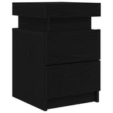 Bedside Cabinet Black Oak 35 x 39 x 55 cm Engineered wood 862178