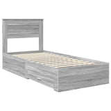 Bed Frame with Drawer Grey Sonoma 90 x 200 cm Engineered Wood 3410040