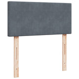 Box Spring Bed with Mattress Dark Grey 90x190 cm Velvet 3286181