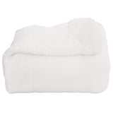 Throw Blanket White 240 x 270 cm Fleece 42017000