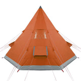 Camping Tent Tipi 4-Person Orange Waterproof 94382