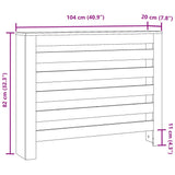 Radiator Cover Brown Oak 104x20x82 cm Engineered Wood 852696