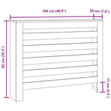 ZNTS Radiator Cover Grey Sonoma 104x20x82 cm Engineered Wood 852695