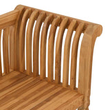 Garden Bench Brown 127.5 x 52 x 80 cm Solid teak wood 42006347