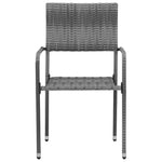 ZNTS 7 Piece Outdoor Dining Set Poly Rattan Grey 3120112
