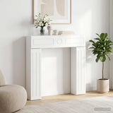 Fireplace Surround Gloss White 102 x 18 x 100.5 cm 8006610