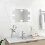 Wall Mirror with LED Lights Rectangular Glass 3078637