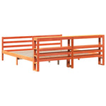 Bed Frame without Mattress Wax Brown 180x200 cm Super King Solid Wood Pine 3305847