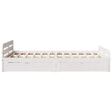 Bed frame without Mattress White 120x190 cm Small Double Solid Wood Pine 3309057