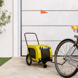 Pet Bike Trailer Yellow and Black Oxford Fabric and Iron 94015