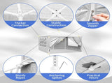 3 x 3m Four Sides Portable Home Use Waterproof Tent with Spiral Tubes White 62196813
