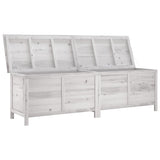 Garden Storage Box White 198.5x50x56.5 cm Solid Wood Fir 364761