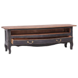 TV Cabinet 120x30x40 cm Black Solid Mahogany Wood 283901