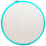 Inflatable Gymnastic Mat with Pump 100x100x10 cm PVC Green 92705